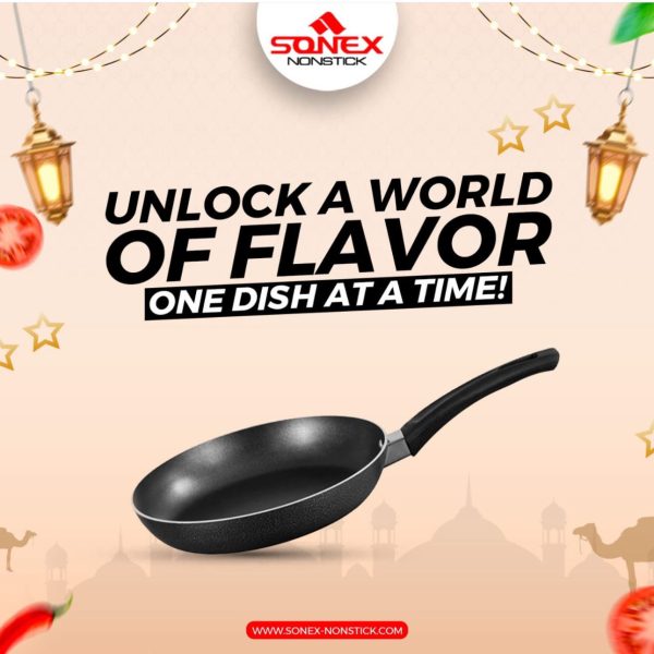 Sonex Premium Non-Stick Frying Pan – Multiple Sizes (18cm–30cm) | Easy-Clean, Durable, Even Heating Fry Pan for Everyday Cooking