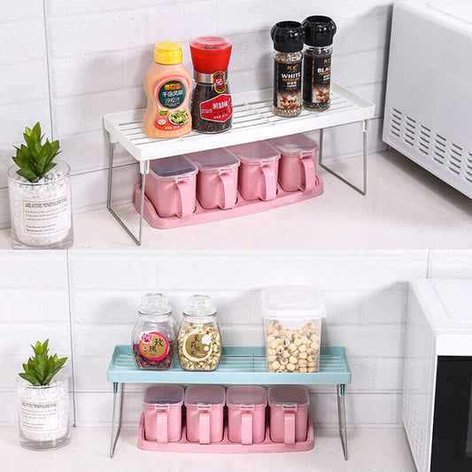 Compact foldable kitchen cabinet rack for spices and utensils