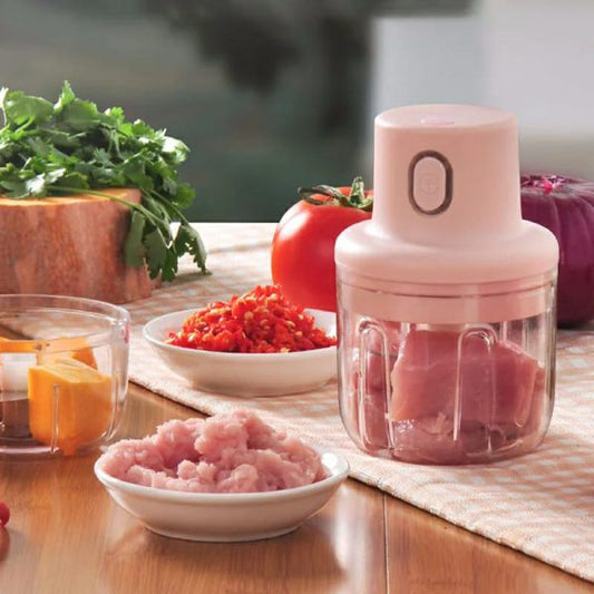 Mini Electric Food Chopper — USB Rechargeable 250ml Compact Grinder & Masher