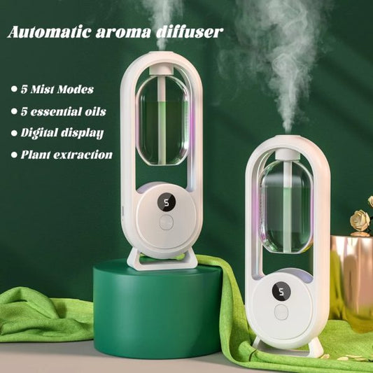 Rechargeable aromatic diffuser in elegant white with soft mist